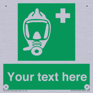 Custom sign safe condition Emergency escape breathing device